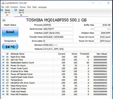 Жесткий диск 2.5 от 500Gb