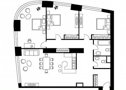 3-к квартира, 144 м², 37/56 эт.