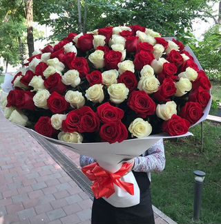 101 Роза, Букеты Цветы Розы 25 51 151 201 Доставка