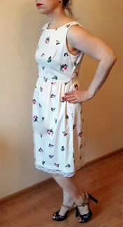 Платья хлопковое с цветочным принтом, oggi