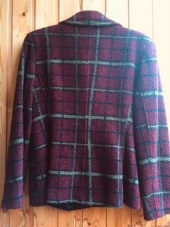 Пиджак Sandro (жакет) бордовый, тёплый