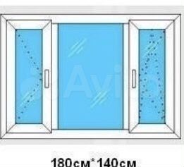 Пластиковое окно 1800х1400