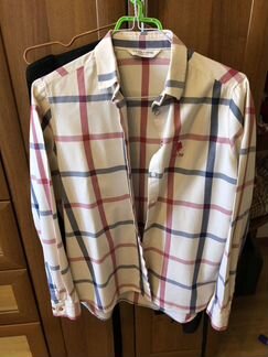 Рубашка u.s. polo оригинал рисунок Burberry клетка