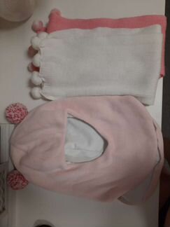 Шапка шлем 2 шарфа