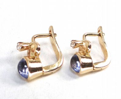 Советские золотые серьги 585 пробы, СССР