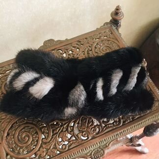 Натуральный меховой воротник или повязка на голову