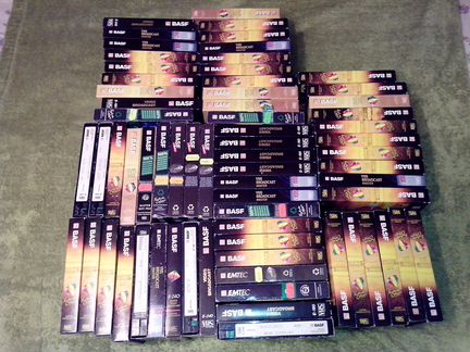 Коллекция архивных видеокассет basf хром