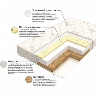 Новый детский двусторонний ортопедический матрас