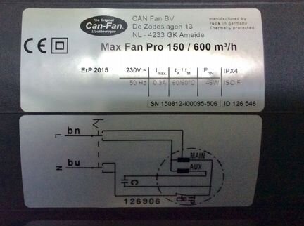 Канальный вентилятор MAX-FAN 150/600