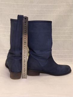 Удобные зимние сапоги, нубук/шерсть. Обмен