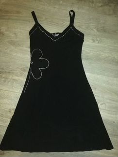 Платье стрейч р. 40-42, чёрное, одето один раз. Ма