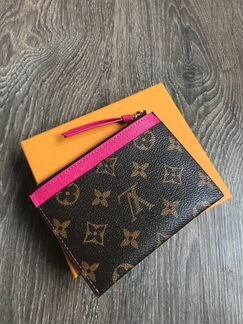 Визитница Louis Vuitton ярко-розовая