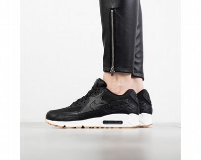 W Nike Air Max 90 PRM Lea Black 904535-001 us6-7