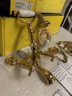 Комплект смесителей cristina Золото 24k