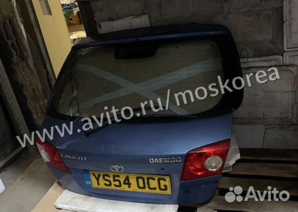 Крышка багажника хетчбэк Chevrolet Lacetti голубая