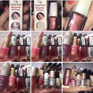 Лаки для ногтей магнитный, с шиммером, с блестками