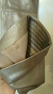 Брюки золотые, чёрные кожа ричмонд