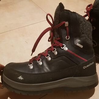 Теплые черные зимние ботики ф.Quechua 41 р