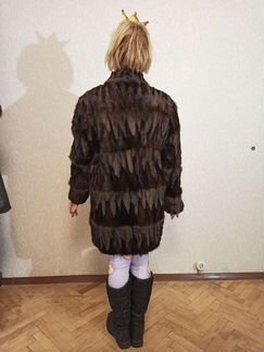 Шуба из бурой лисы
