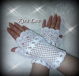 Ирландское кружево. Ажурная сумочка-кисет и митенк