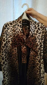 Пальто с леопардовым принтом р.46