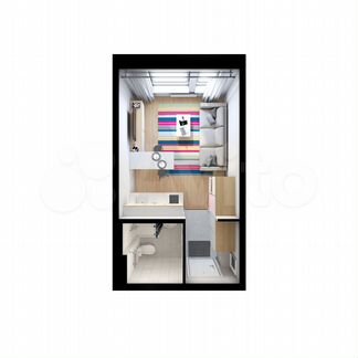 Квартира-студия, 19.7 м², 10/15 эт.