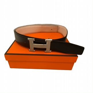 Двухсторонний ремень Hermes (белый/черный)