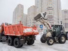 Уборка снега трактором и вывоз снега