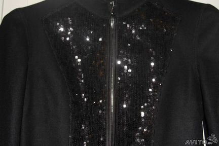 Стильный жакет пиджак с пайетками новый на молнии