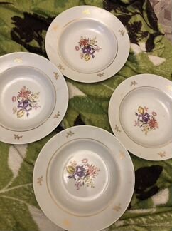 Тарелка для супа 4 шт СССР