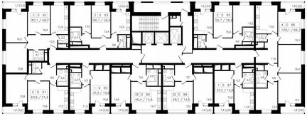 4-к квартира, 109.1 м², 11/14 эт.