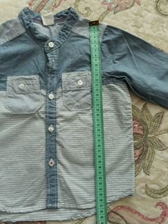 Джинсы и рубашка на мальчика, 9-12 мес