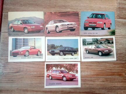Календарики с изображениями машин, советские