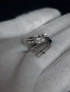 Серьги из белого золота с бриллиантами