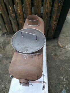 Печь буржуйка под казан 