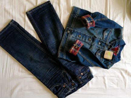 Новые джинсовая куртка и джинсы из США 92-98