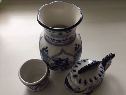 Гжель вазочка стопка рыбка