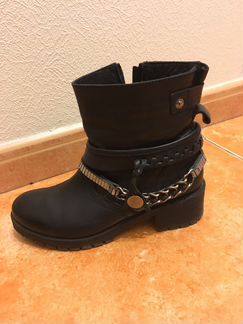 Сапоги кожаные демисезон