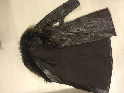 Кожаное пальто