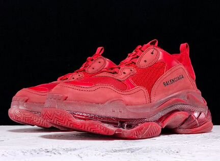 Balenciaga Triple S Clear Sole Red
