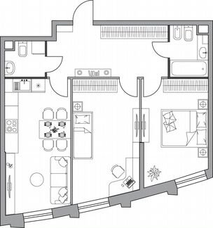 Квартира-студия, 65.9 м², 24/39 эт.