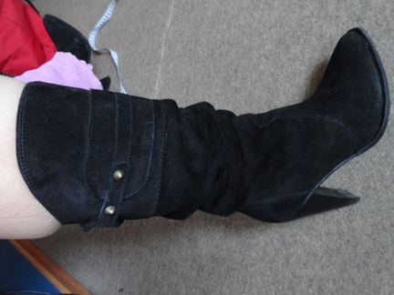 Сапоги замша натуральная р 37