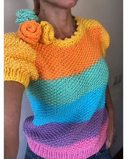 Кофточка летняя ручной вязки