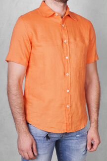 Льняная рубашка - Orange