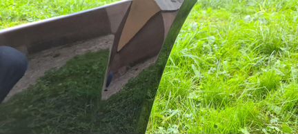 Задний бампер Renault Logan (2009-2015) б/у крашен