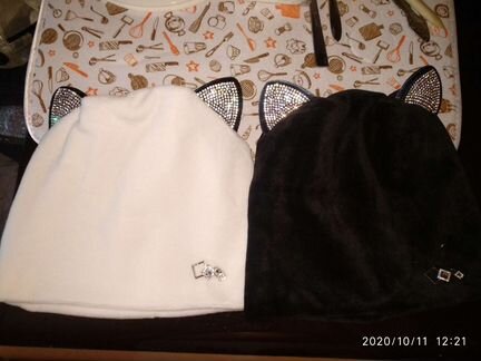 Шапка кошка зима