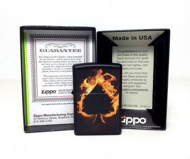 Зажигалка Zippo 0242 Fiery Ace of Spades