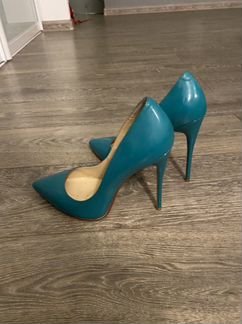 Туфли лаковые бирюзовые
