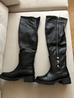 Ботфорты кожаные