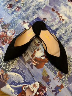 Туфли мюли иск замша